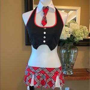 Hustler School Girl Outfit w/Adjustable Skirt